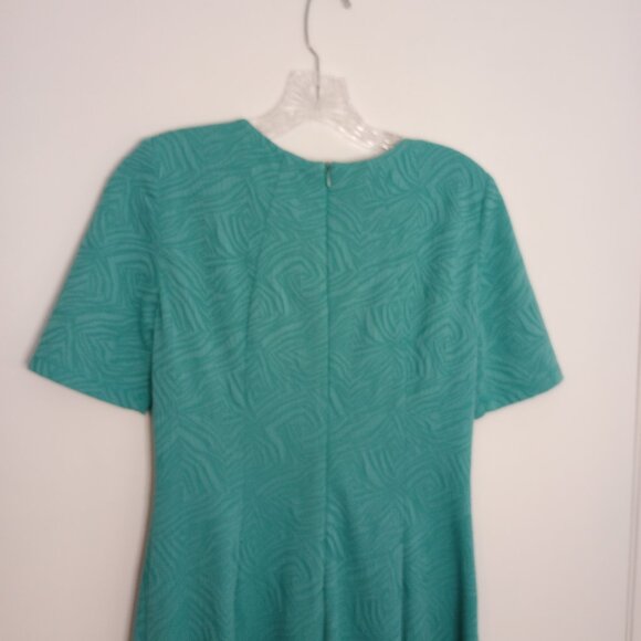 Gabby Skye Blue Fit-N-Flare Paneled Dress - Picture 6 of 11